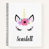 Carnet Spiral - Tête Unicorne (Devant)