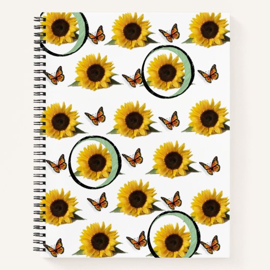 Carnet spiral tournesol (Devant)