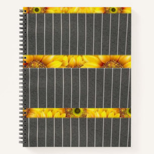 Carnet spiral tournesol