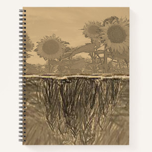 Carnet spiral tournesol