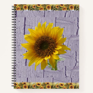 Carnet spiral tournesol