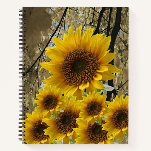 Carnet spiral tournesol (Devant)