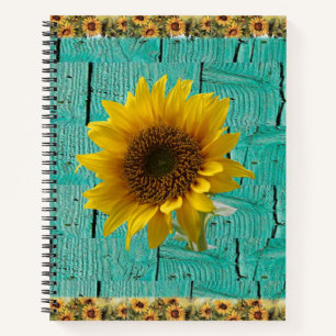 Carnet spiral tournesol