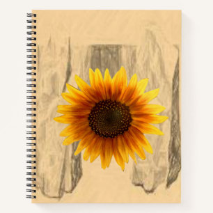 Carnet spiral tournesol