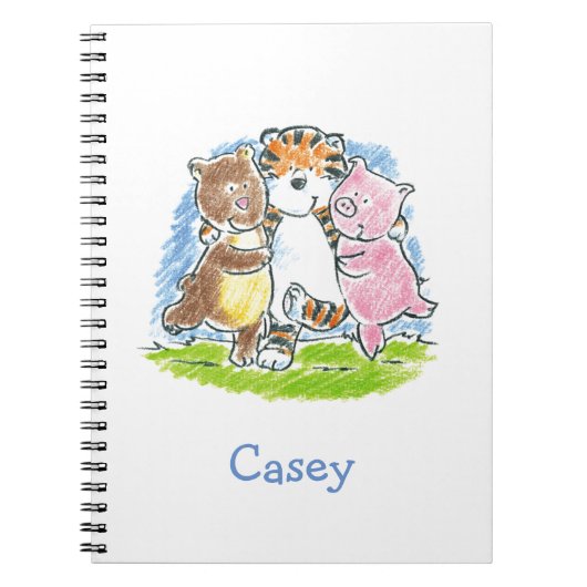 Carnet spiral Trio Furry Friends (Devant)