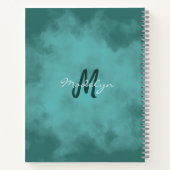 Carnet spiral Turquoise de l'aquarelle Monogramme (Dos)