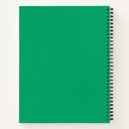 Carnet spiral vert couleur Crayon (Dos)