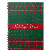 Carnet Spiral Vert et Rouge classique (Devant)