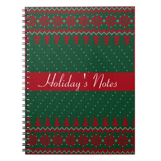 Carnet Spiral Vert et Rouge classique (Devant)