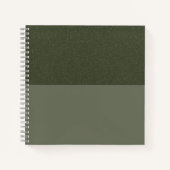Carnet spiral vert mousse personnalisé - double te (Devant)