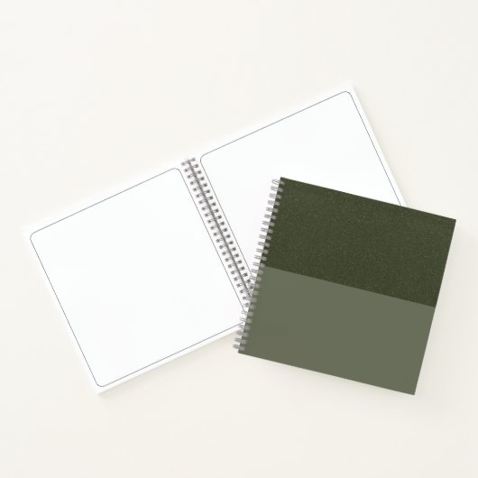Carnet spiral vert mousse personnalisé - double te (Intérieur)