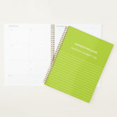 Carnet Spiral Vert Personnalisé - Custome (Devant avec enveloppe)