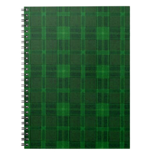 Carnet Spiral Vert Plaid (Devant)