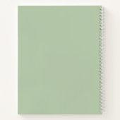 Carnet Spiral Vert Sage Personnalisé (Dos)