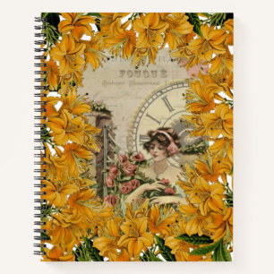 Carnet Spiral Victorian femme Floral