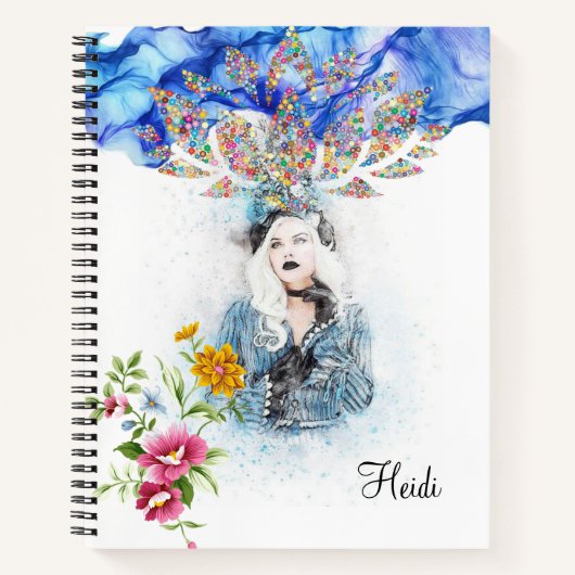 Carnet Spiral Victorian femme Floral (Devant)