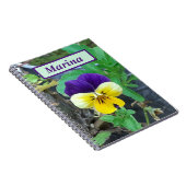 Carnet spiral violet et jaune (Côté Droit)