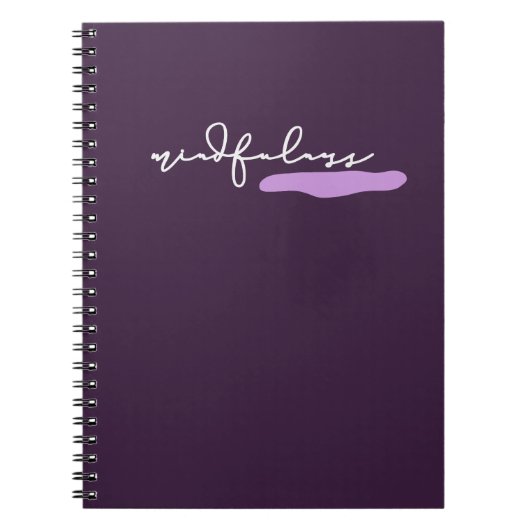 Carnet Spiral Violet - Journal "Mindfulness" (Devant)