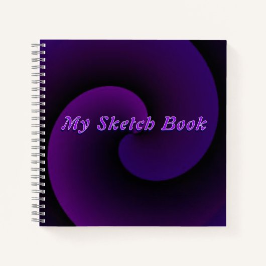 Carnet spiral violet Vortex (Devant)