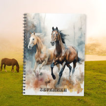 Carnet Spiral Western Wild Horse