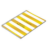 Carnet Spirale Arrière - plan Gold et Black Stripes (Côté gauche)