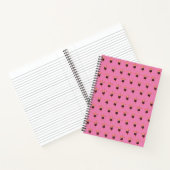 Carnet spirale avec Fuchsia Design rose (Intérieur)