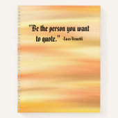 Carnet Spirale blanche inspirée par le coucher du soleil (Devant)