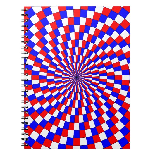 Carnet Spirale bleue rouge blanc par Kenneth Yoncich (Devant)