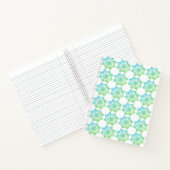 Carnet spirale Blue Green Snowflakes (Intérieur)