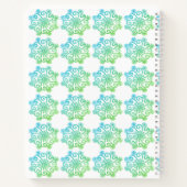 Carnet spirale Blue Green Snowflakes (Dos)