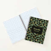 Carnet Spirale botanique de feuille élégante (Intérieur)