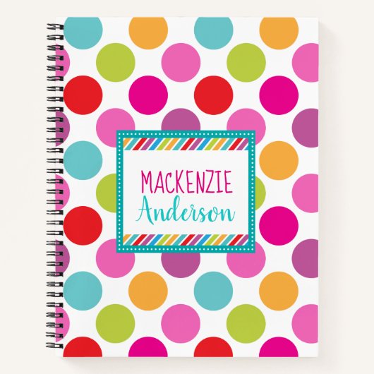 Carnet Spirale brillante Polka Dot Kids (Devant)