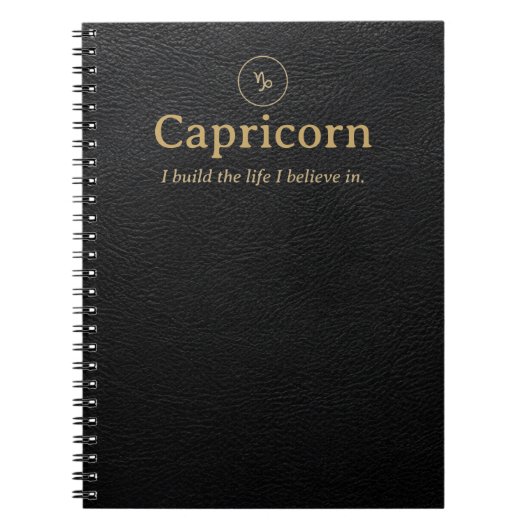 Carnet spiralé Capricorne - Simili-cuir (Devant)