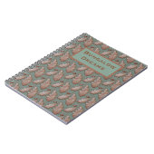 Carnet spirale Carreaux de chêne imprimé (Côté gauche)
