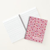 Carnet spirale cerise en fleur (Intérieur)