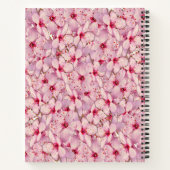 Carnet spirale cerise en fleur (Dos)