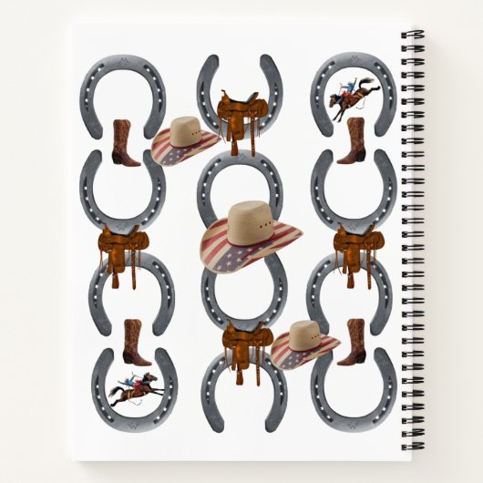 Carnet spirale Cheval Chaussure Selle (Dos)