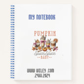 Carnet spirale citrouille épice (Devant)