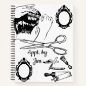 Carnet spirale Coloriage Barbier Barbier (Devant)