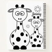 Carnet spirale colorier Giraffe (Dos)