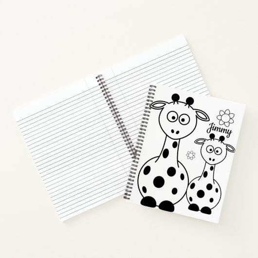 Carnet spirale colorier Giraffe (Intérieur)