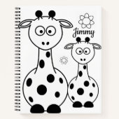 Carnet spirale colorier Giraffe (Devant)