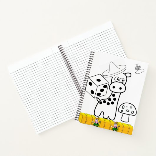 Carnet spirale colorier Giraffe Champagne (Intérieur)