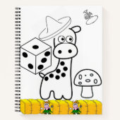 Carnet spirale colorier Giraffe Champagne (Devant)