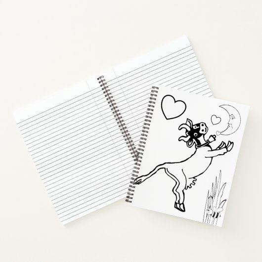 Carnet spirale colorier vache lune Bumblebee (Intérieur)