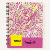 Carnet Spirale contemporaine géométrique abstraite coloré (Devant)