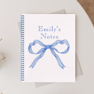 Carnet Spirale Coquette Funky Tendance Féminine Bleue