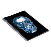 Carnet spiralé Crâne Chrome Bleu (Côté Droit)