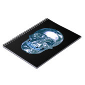 Carnet spiralé Crâne Chrome Bleu (Côté gauche)