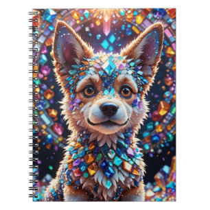 Carnet spirale cristal chien